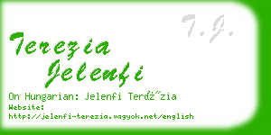 terezia jelenfi business card